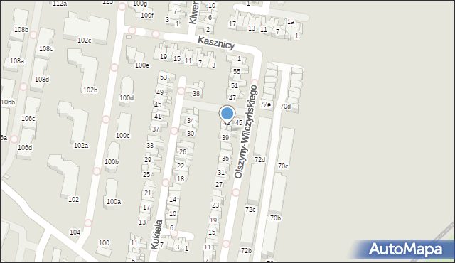 Kraków, Olszyny-Wilczyńskiego Józefa, gen., 41, mapa Krakowa