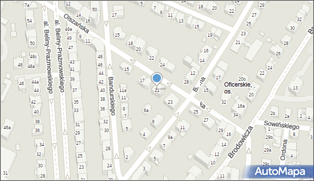 Kraków, Olszańska, 21, mapa Krakowa