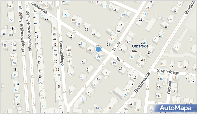 Kraków, Olszańska, 23, mapa Krakowa