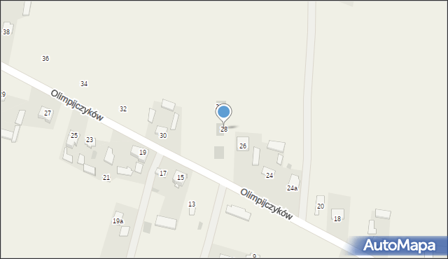 Krępiec, Olimpijczyków, 28, mapa Krępiec
