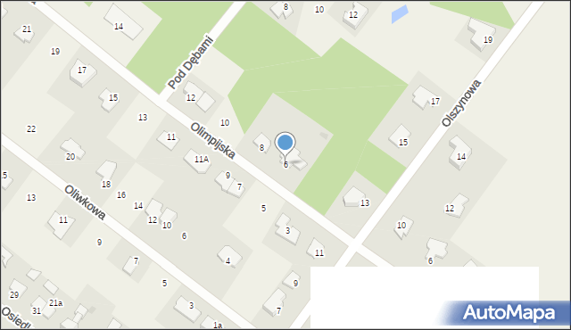 Krobia, Olimpijska, 6, mapa Krobia