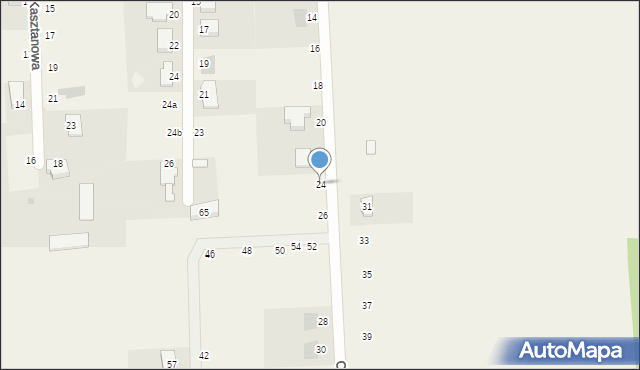 Kruszyn Krajeński, Olszynowa, 24, mapa Kruszyn Krajeński