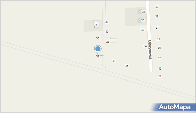 Kruszyn Krajeński, Olszynowa, 53, mapa Kruszyn Krajeński