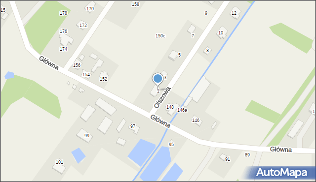 Krzaki Czaplinkowskie, Olszowa, 1, mapa Krzaki Czaplinkowskie