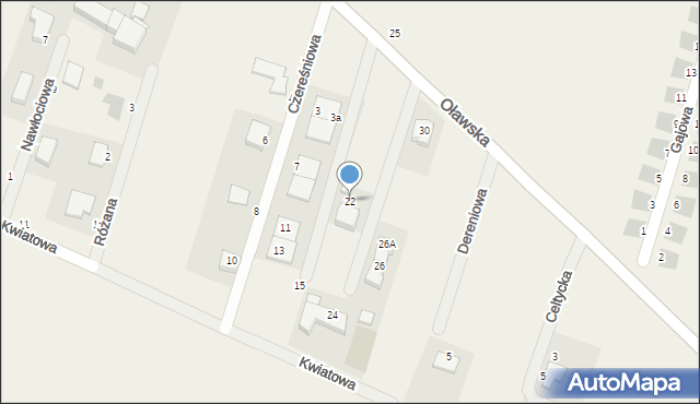 Księginice, Oławska, 22, mapa Księginice