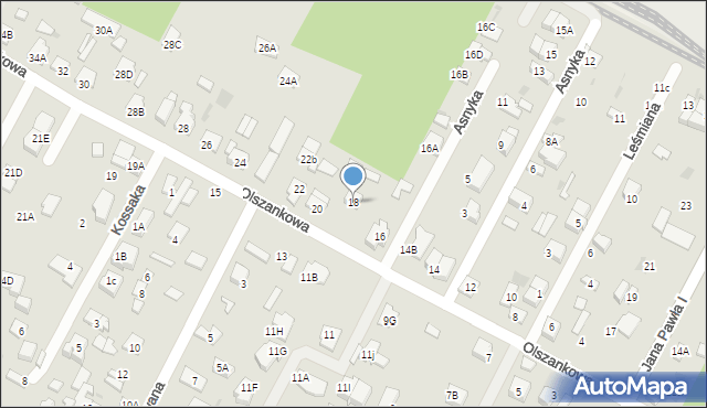 Legionowo, Olszankowa, 18, mapa Legionowo