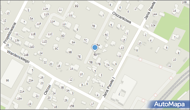 Legionowo, Olszankowa, 5D, mapa Legionowo