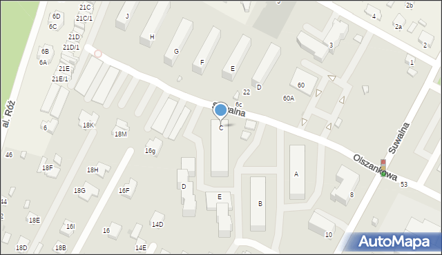 Legionowo, Olszankowa, C, mapa Legionowo