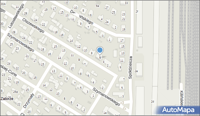 Leszno, Olszewskiego Karola, 6, mapa Leszno