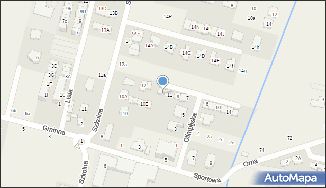 Lesznowola, Olimpijska, 13, mapa Lesznowola