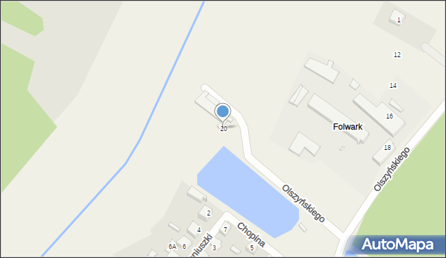 Libidza, Olszyńskiego Stefana, 20, mapa Libidza