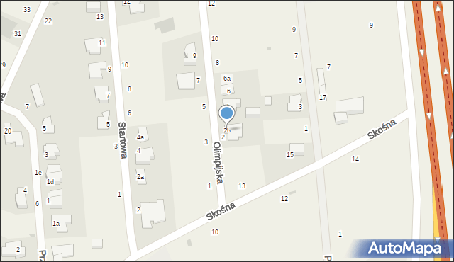 Lisi Ogon, Olimpijska, 2b, mapa Lisi Ogon