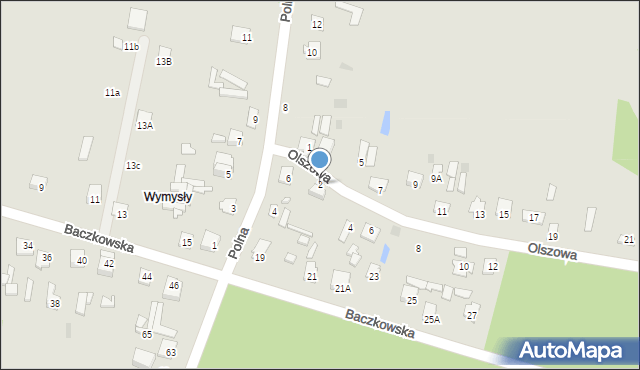 Łochów, Olszowa, 2, mapa Łochów