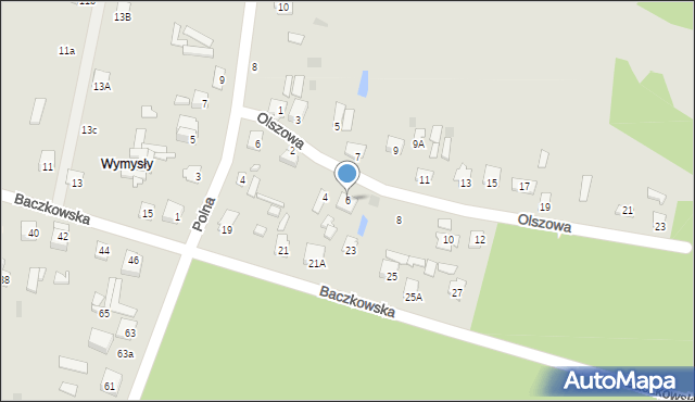 Łochów, Olszowa, 6, mapa Łochów