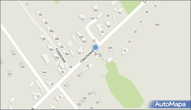 Łódź, Olechowska, 37, mapa Łodzi