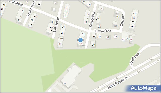 Lublin, Olsztyńska, 23, mapa Lublina