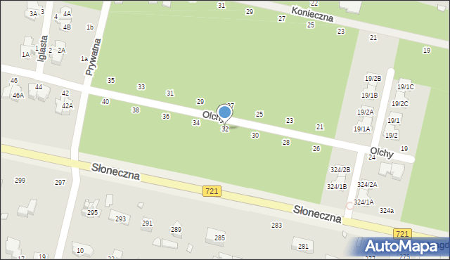 Magdalenka, Olchy, 32, mapa Magdalenka