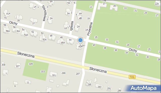 Magdalenka, Olchy, 42A, mapa Magdalenka