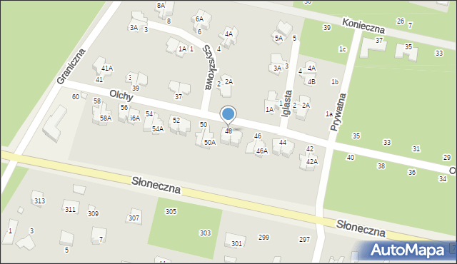 Magdalenka, Olchy, 48, mapa Magdalenka