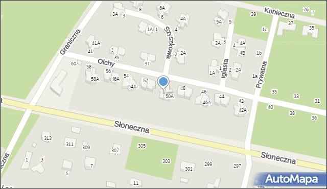 Magdalenka, Olchy, 50B, mapa Magdalenka