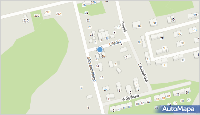 Marki, Oleńki, 2a, mapa Marki