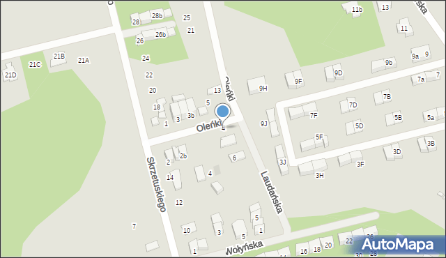 Marki, Oleńki, 4, mapa Marki