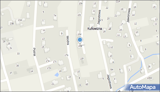 Meszna, Olchowa, 10e, mapa Meszna