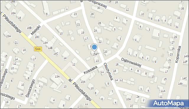 Mława, Olsztyńska, 13A, mapa Mława