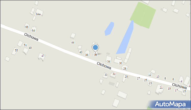 Mordy, Olchowa, 36, mapa Mordy