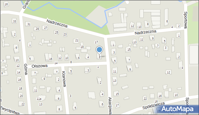 Mrozy, Olszowa, 2, mapa Mrozy