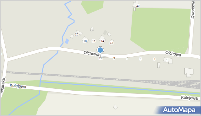 Mszczonów, Olchowa, 11, mapa Mszczonów