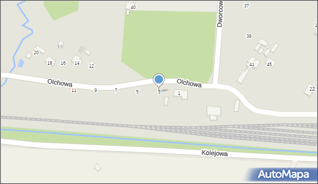 Mszczonów, Olchowa, 3, mapa Mszczonów