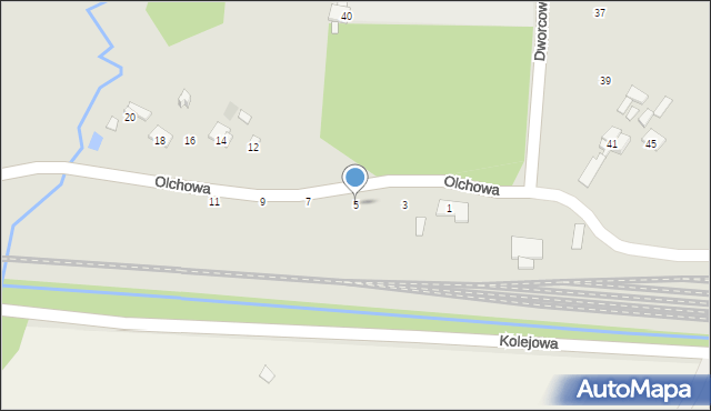 Mszczonów, Olchowa, 5, mapa Mszczonów