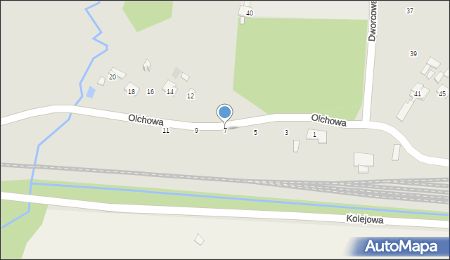 Mszczonów, Olchowa, 7, mapa Mszczonów