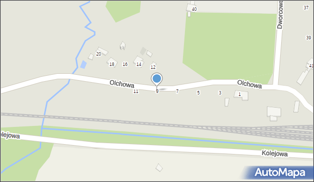 Mszczonów, Olchowa, 9, mapa Mszczonów