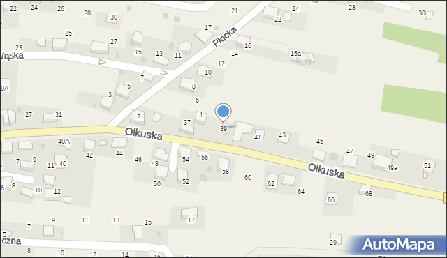 Myślachowice, Olkuska, 39, mapa Myślachowice