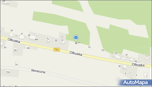 Myślachowice, Olkuska, 59, mapa Myślachowice