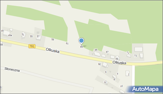 Myślachowice, Olkuska, 63, mapa Myślachowice