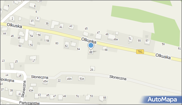 Myślachowice, Olkuska, 66, mapa Myślachowice