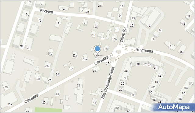 Namysłów, Oławska, 20, mapa Namysłów