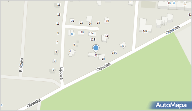 Namysłów, Oławska, 42, mapa Namysłów