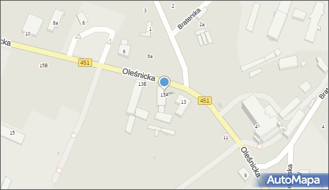 Namysłów, Oleśnicka, 13A, mapa Namysłów