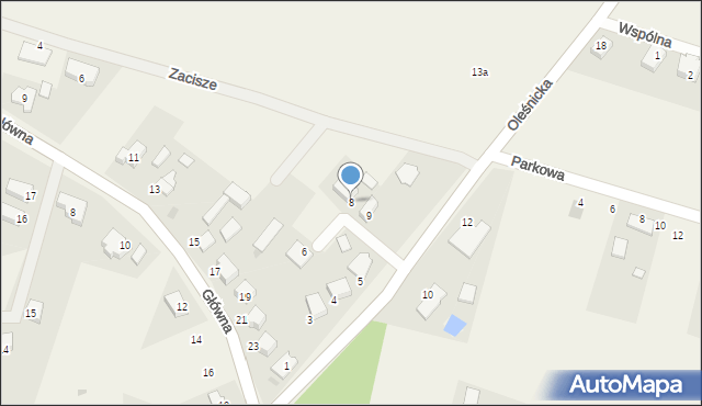 Nieciszów, Oleśnicka, 8, mapa Nieciszów