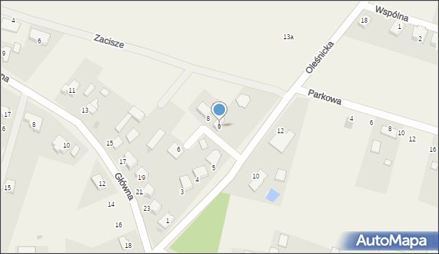 Nieciszów, Oleśnicka, 9, mapa Nieciszów