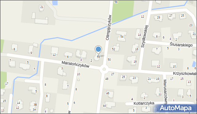 Niemcz, Olimpijczyków, 53, mapa Niemcz