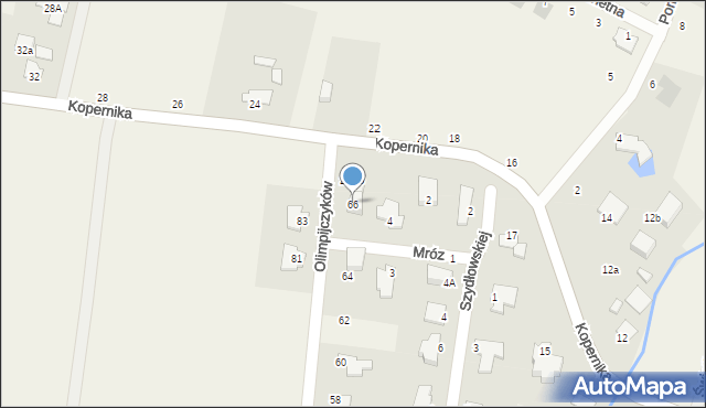 Niemcz, Olimpijczyków, 66, mapa Niemcz