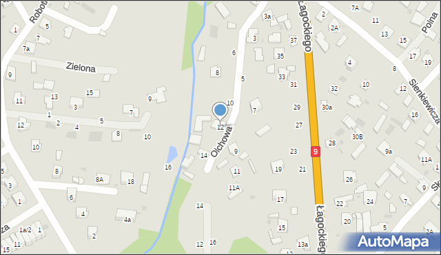 Nowa Dęba, Olchowa, 12, mapa Nowa Dęba