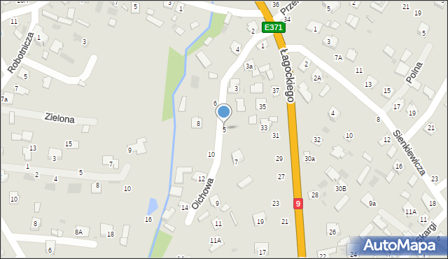 Nowa Dęba, Olchowa, 5, mapa Nowa Dęba