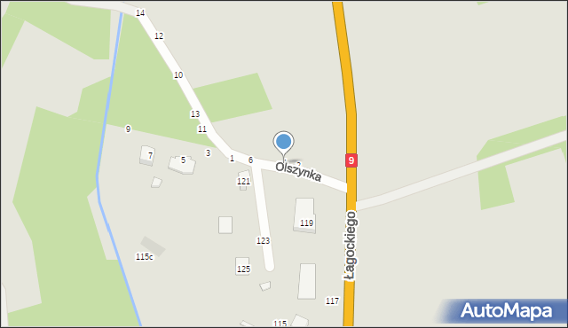 Nowa Dęba, Olszynka, 4, mapa Nowa Dęba