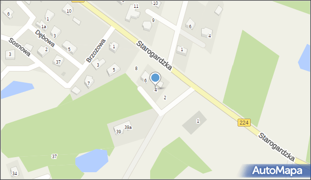 Nowa Karczma, Olszowa, 4, mapa Nowa Karczma